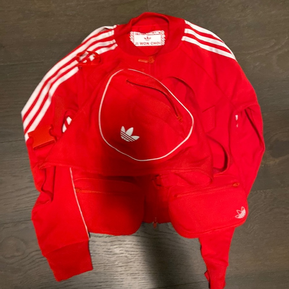 Adidas sweater with chest rig